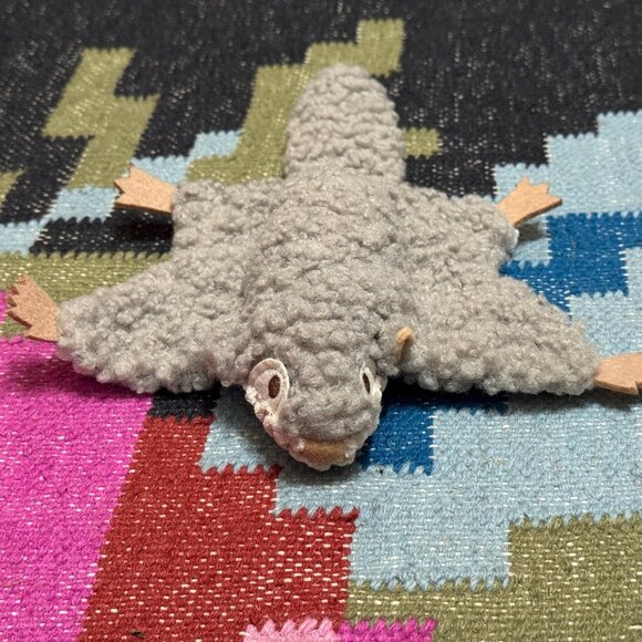 Plush Dog Toy: Skinny Squeaky Crinkle Flying Squirrel Toy, for Medium Pups - Picture 8 of 11